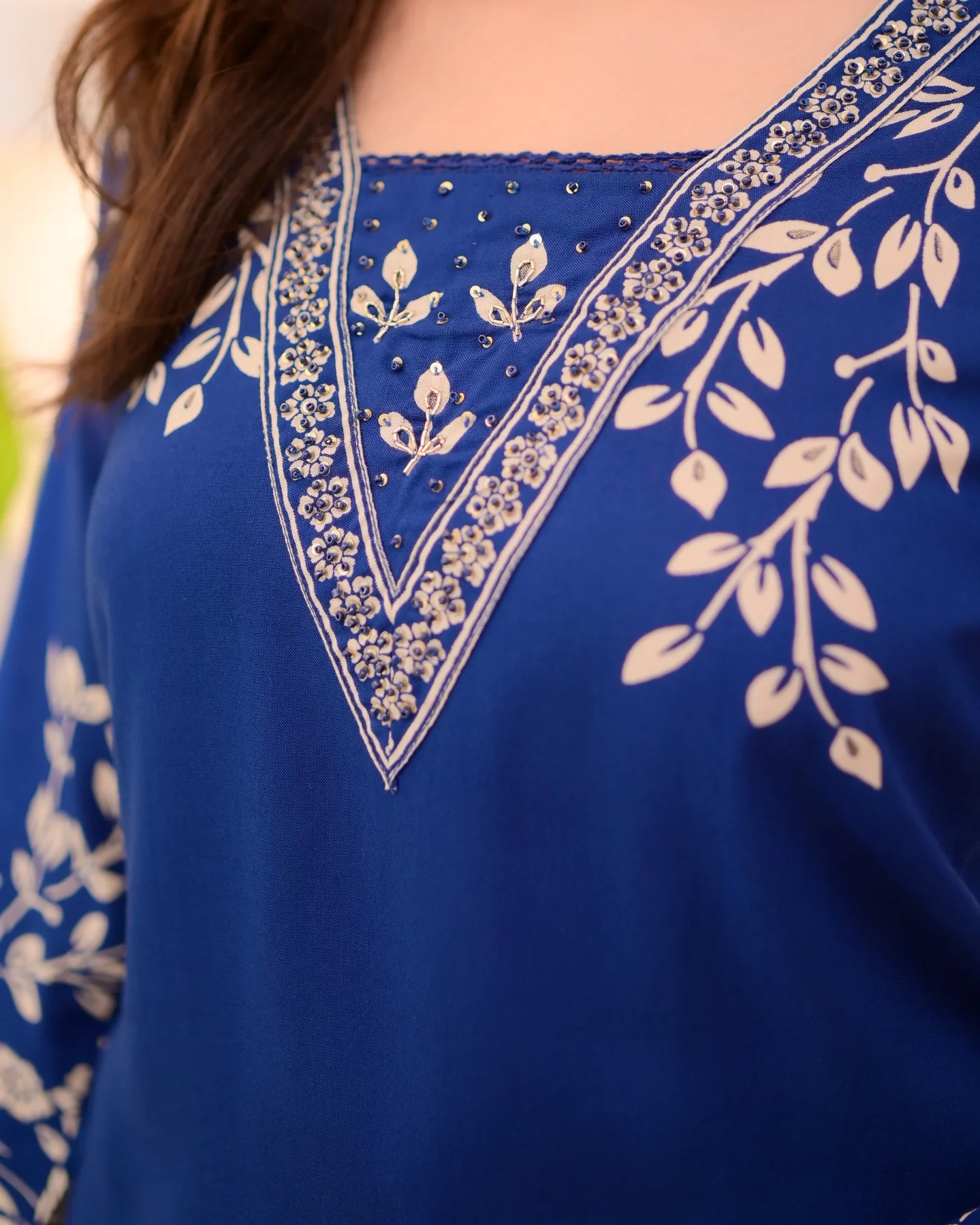 Marina Petals Cotton A-line Kurta Palazzo Set