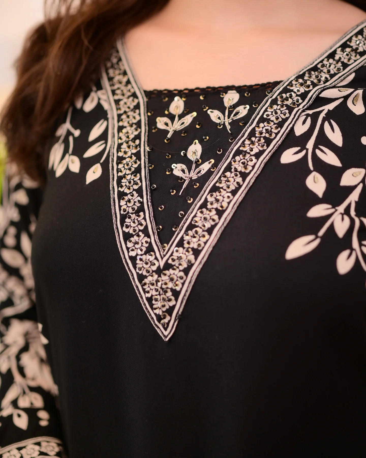 Marina Petals Cotton A-line Kurta Palazzo Set