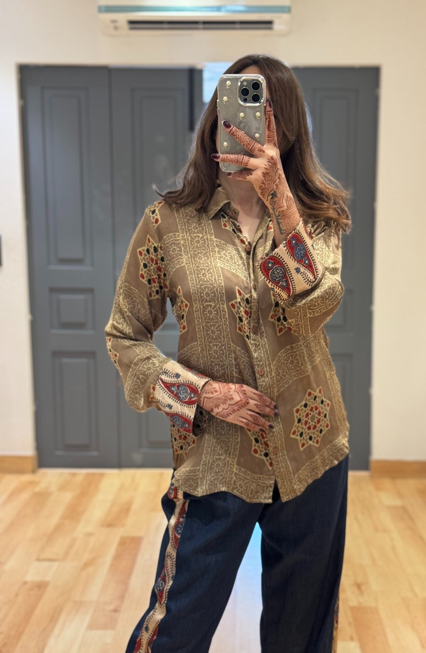 Sahiba Ajrakh Print Maldhari Heritage Shirt