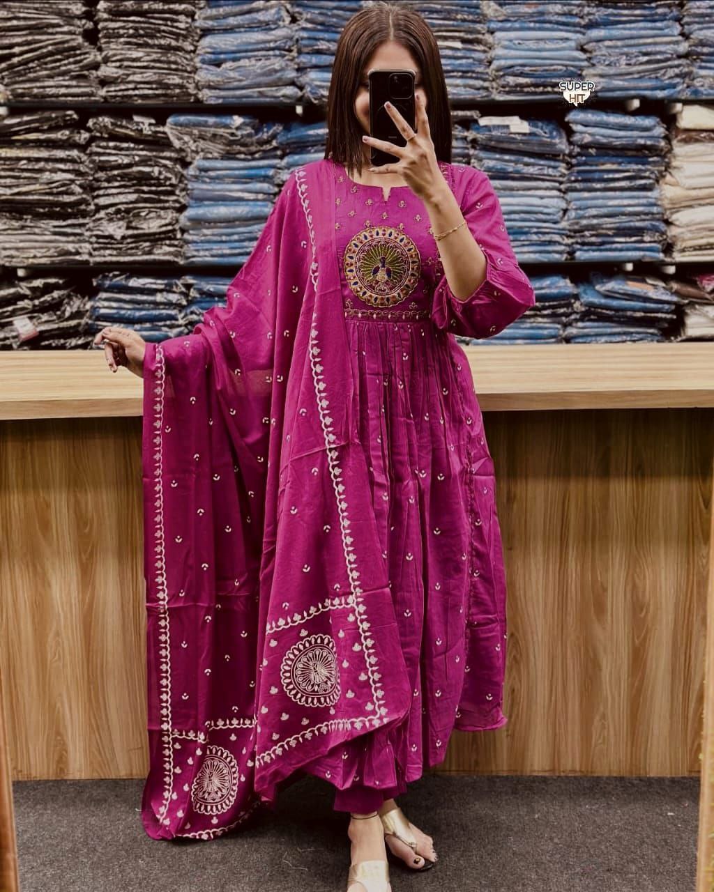 Radiant Orange Mal Cotton Kurta Set