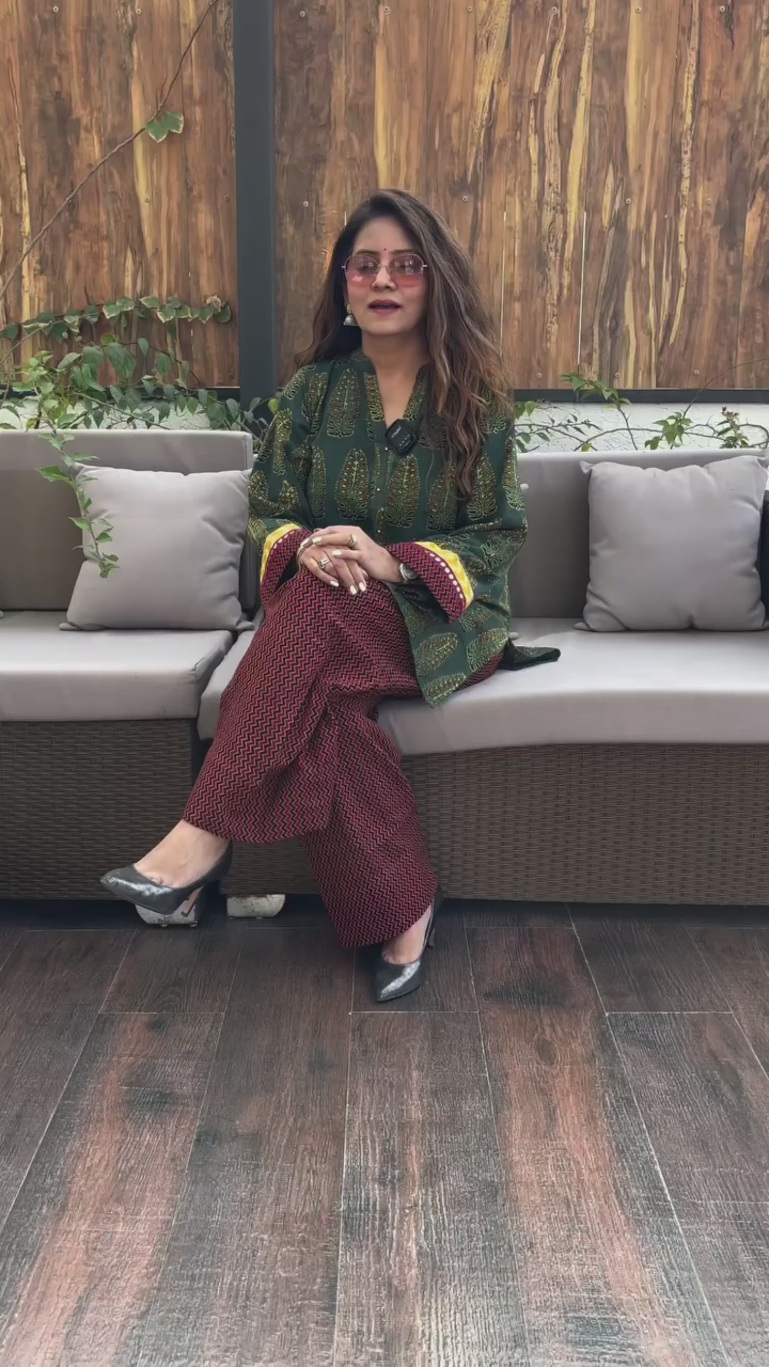 Maya Ajrakh Print Cotton Farshi Suit