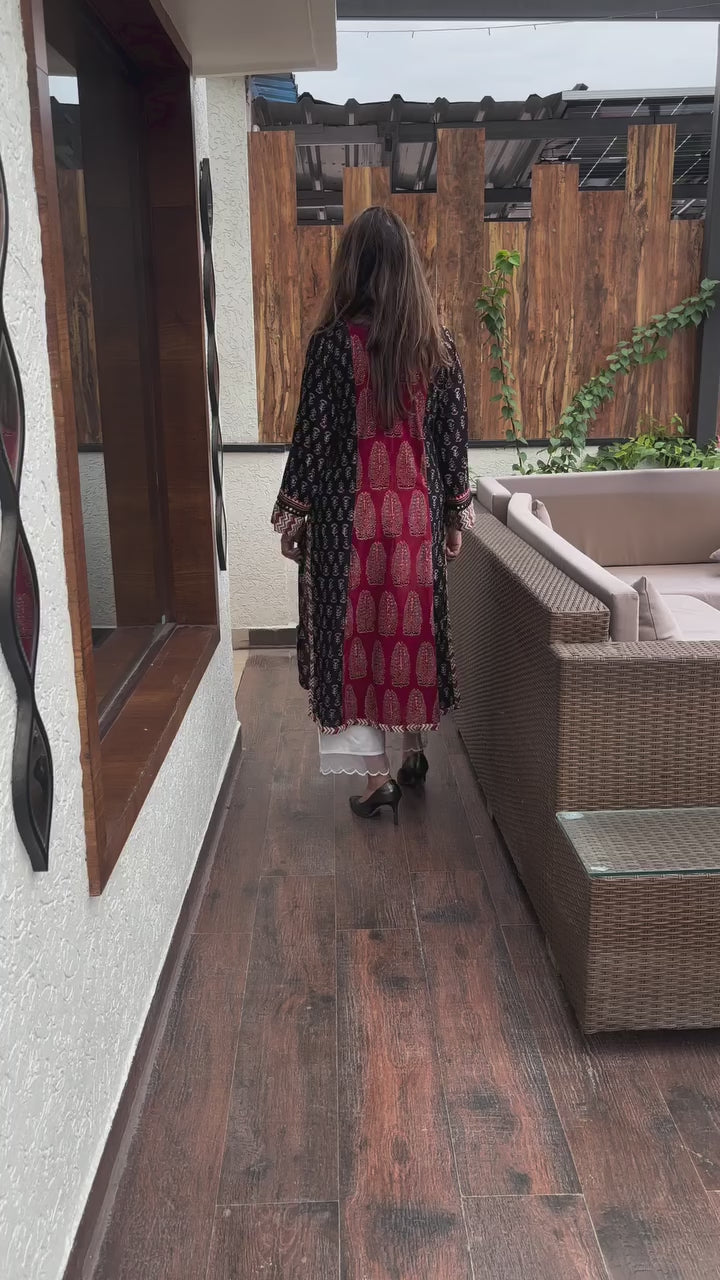 Minaxi Ajrakh Print Cotton Kurta