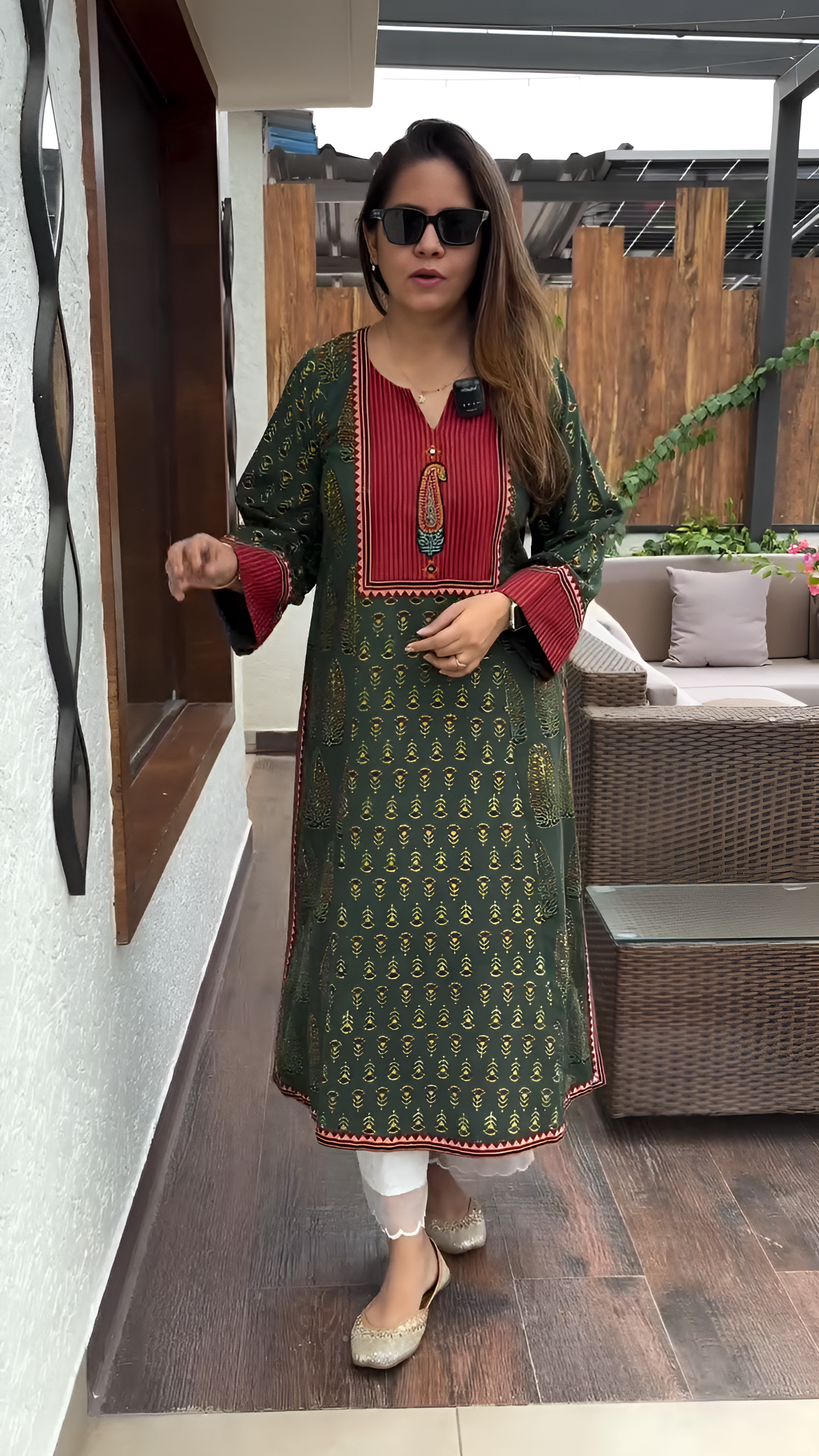 Meenu Ajrakh Print Cotton Kurta
