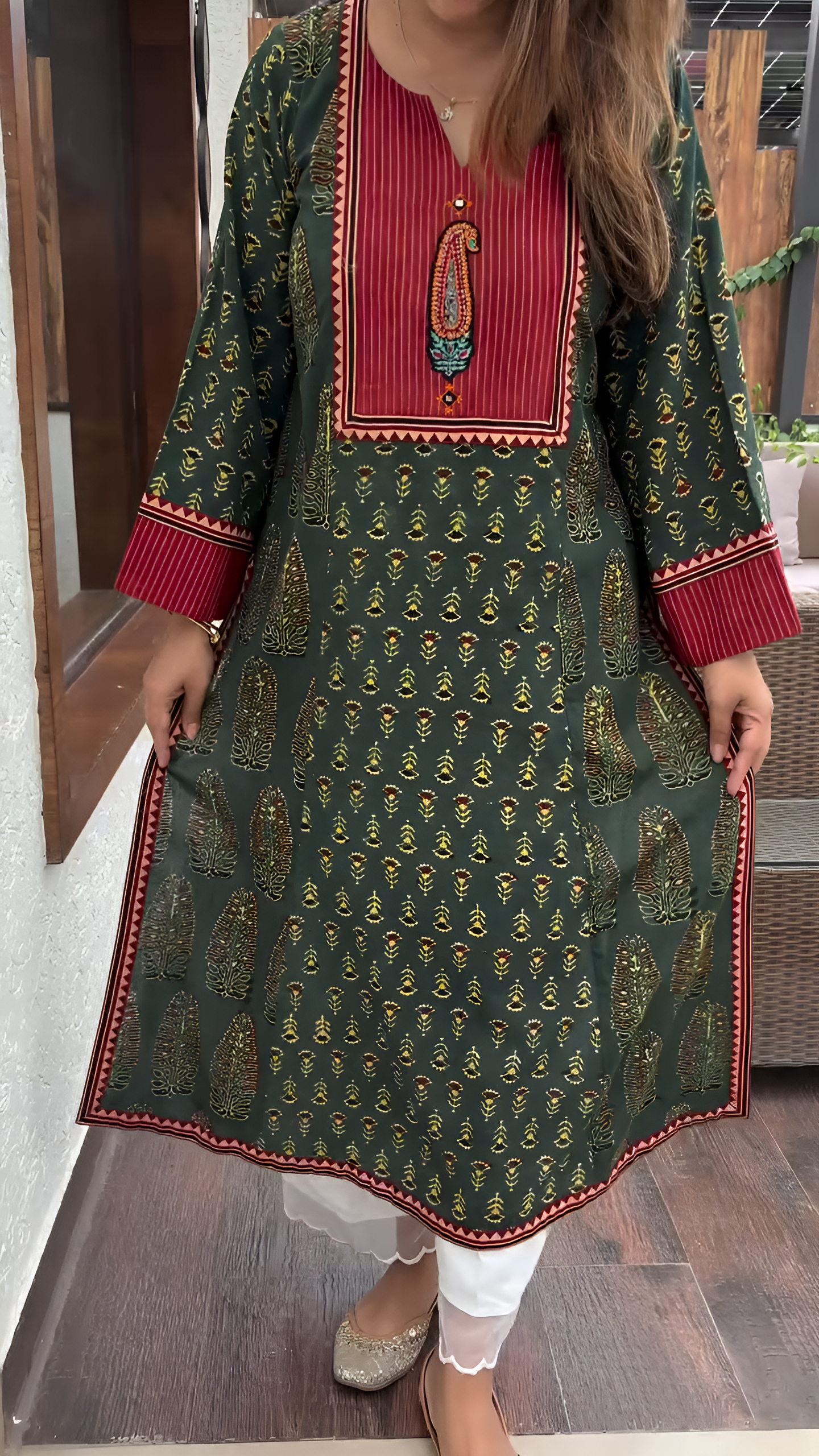 Meenu Ajrakh Print Cotton Kurta