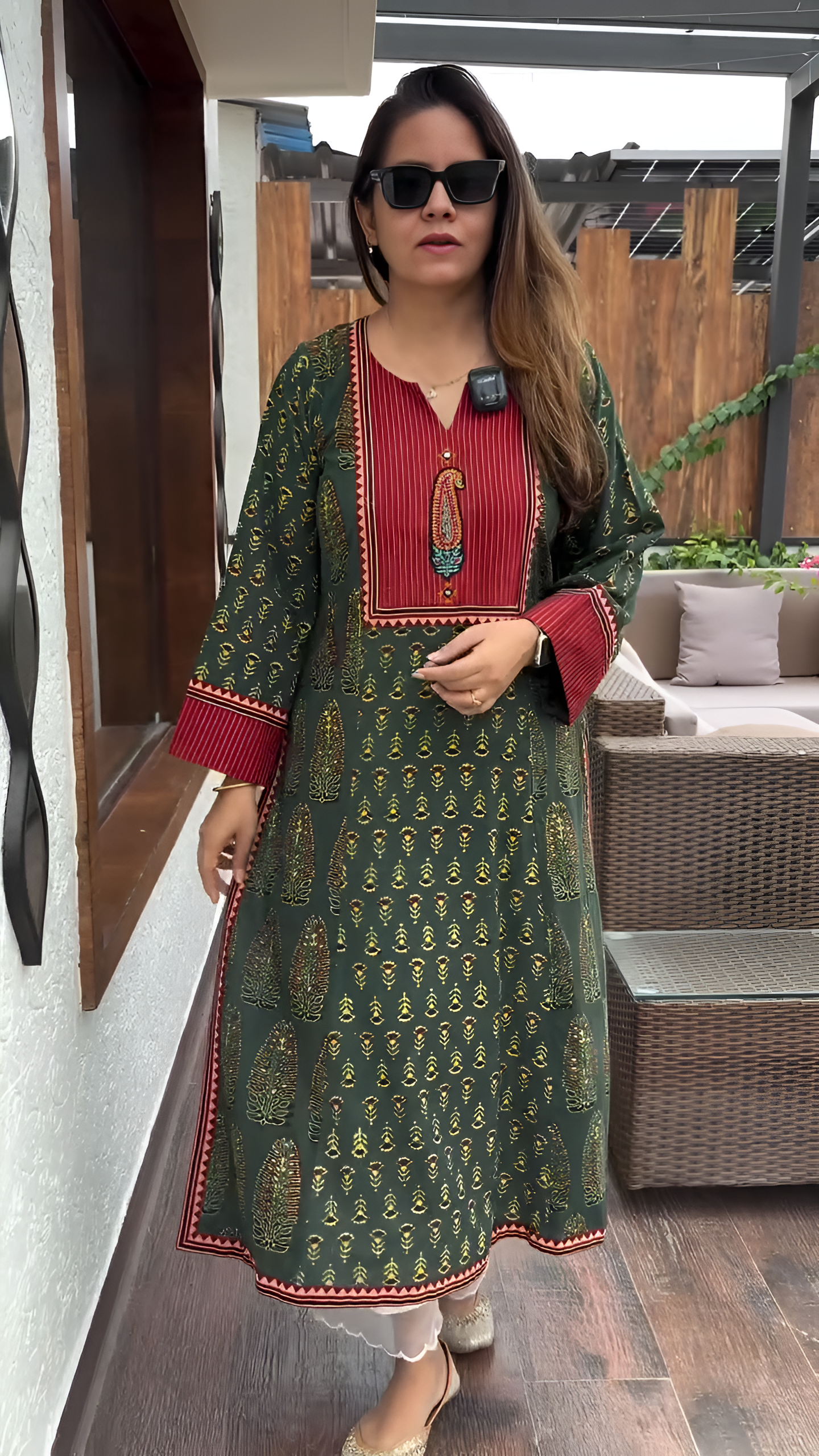 Meenu Ajrakh Print Cotton Kurta