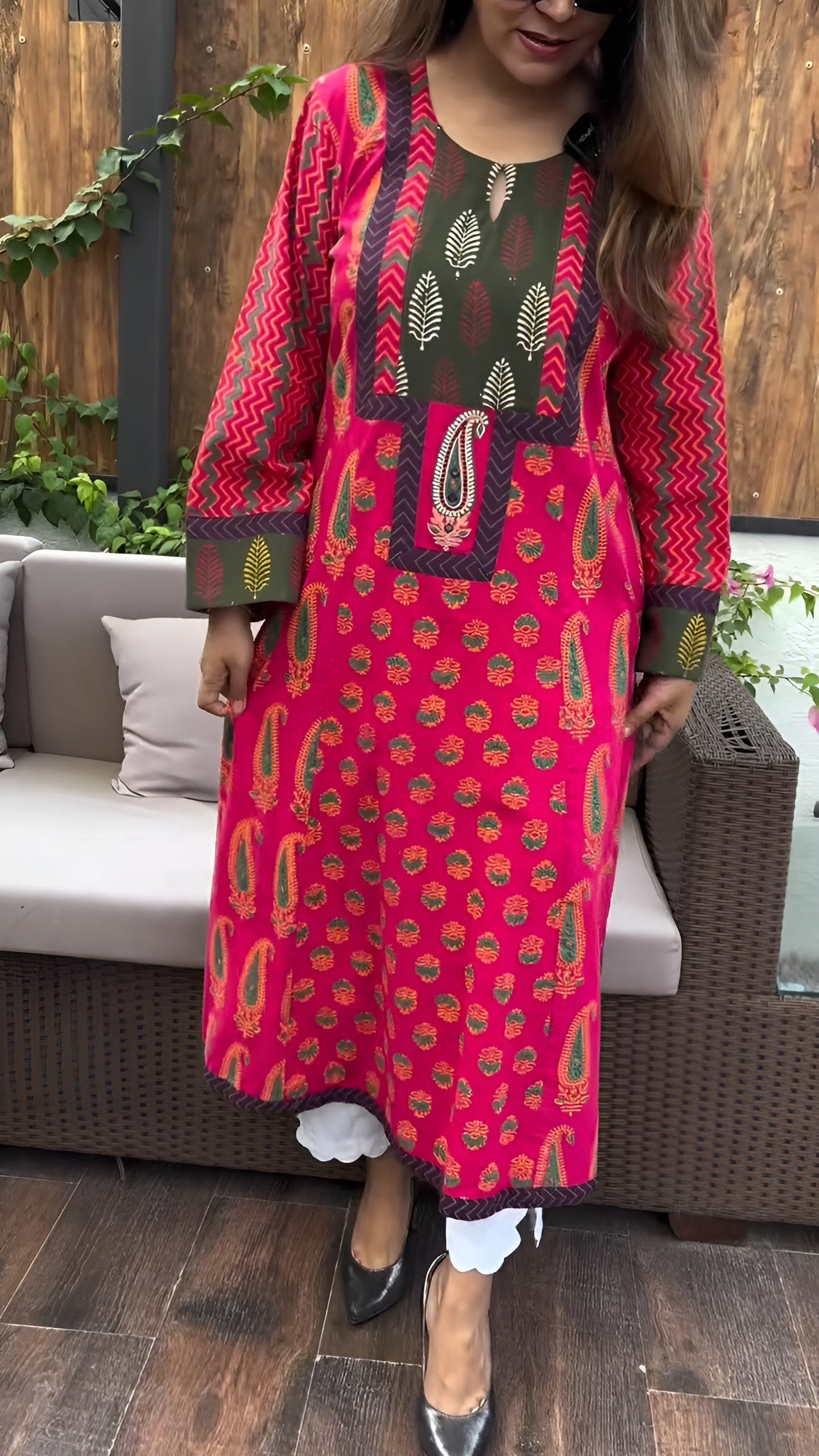 Aarohi Ajrakh Print Cotton Kurta